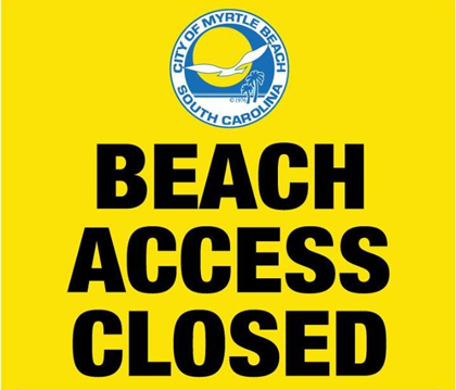 Beach Access Closed Sign